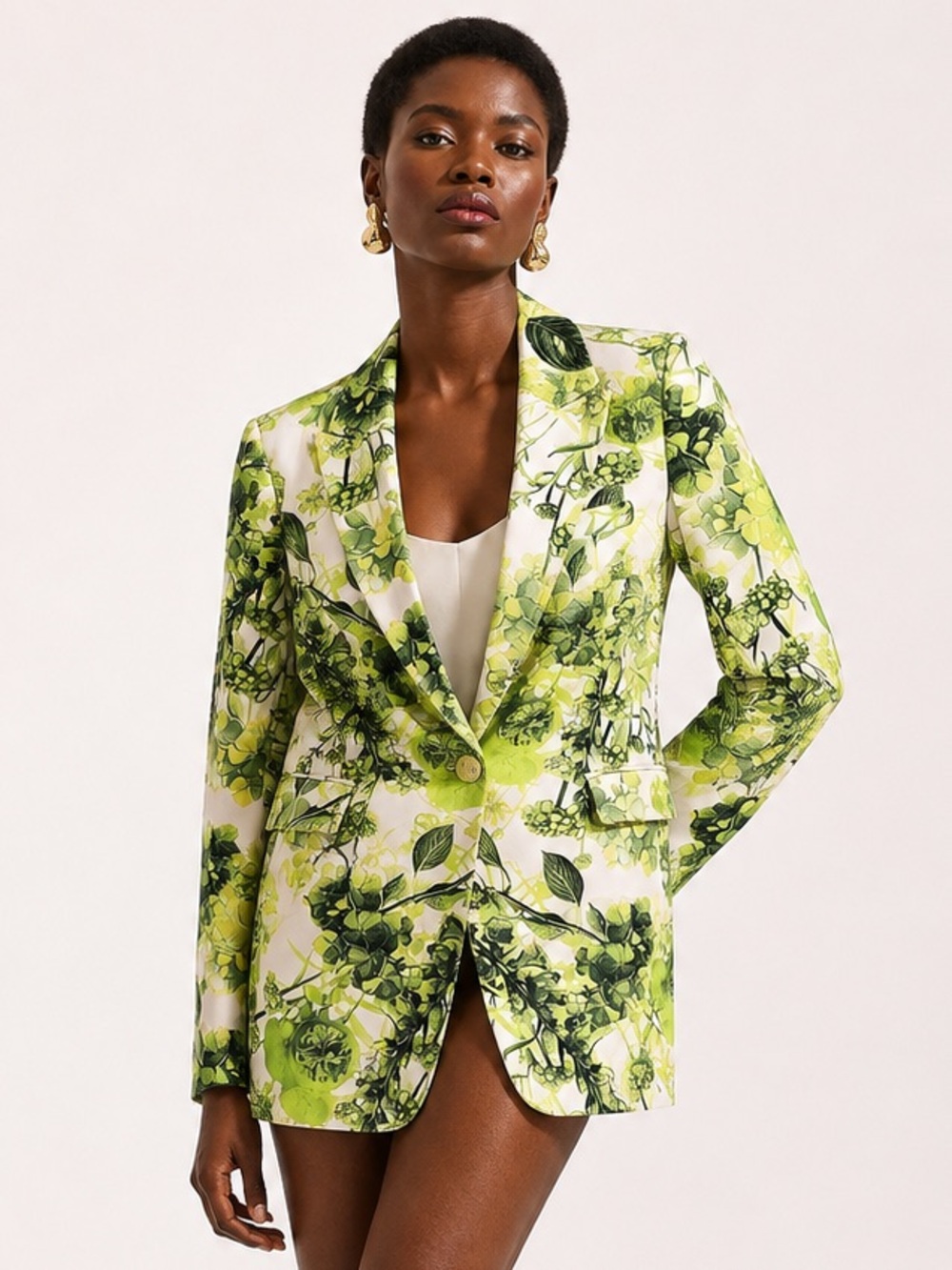 Karen Millen Spring Green Botanical Bunches Blazer | Rui Jiang Collaboration